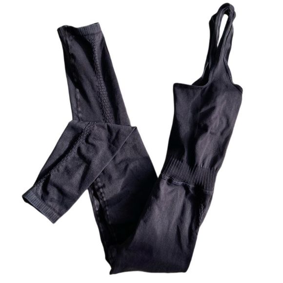 24. New Free People Good Movement Good Karma Onesie in Washed Black - Picture 6 of 10